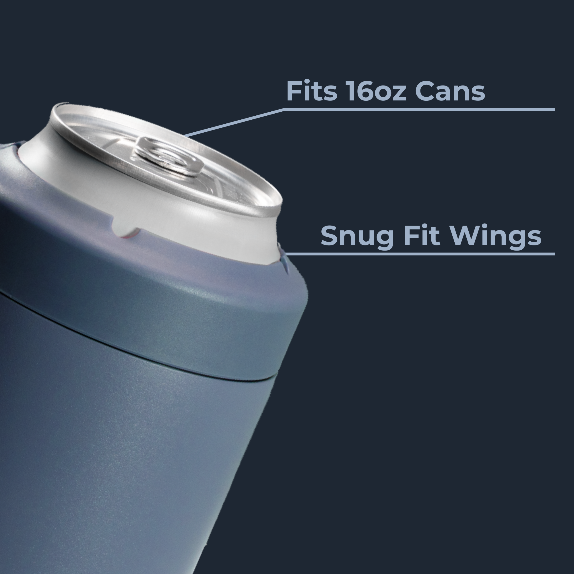 Cascade Can Cooler Fits 16oz Cans with Snug Wings