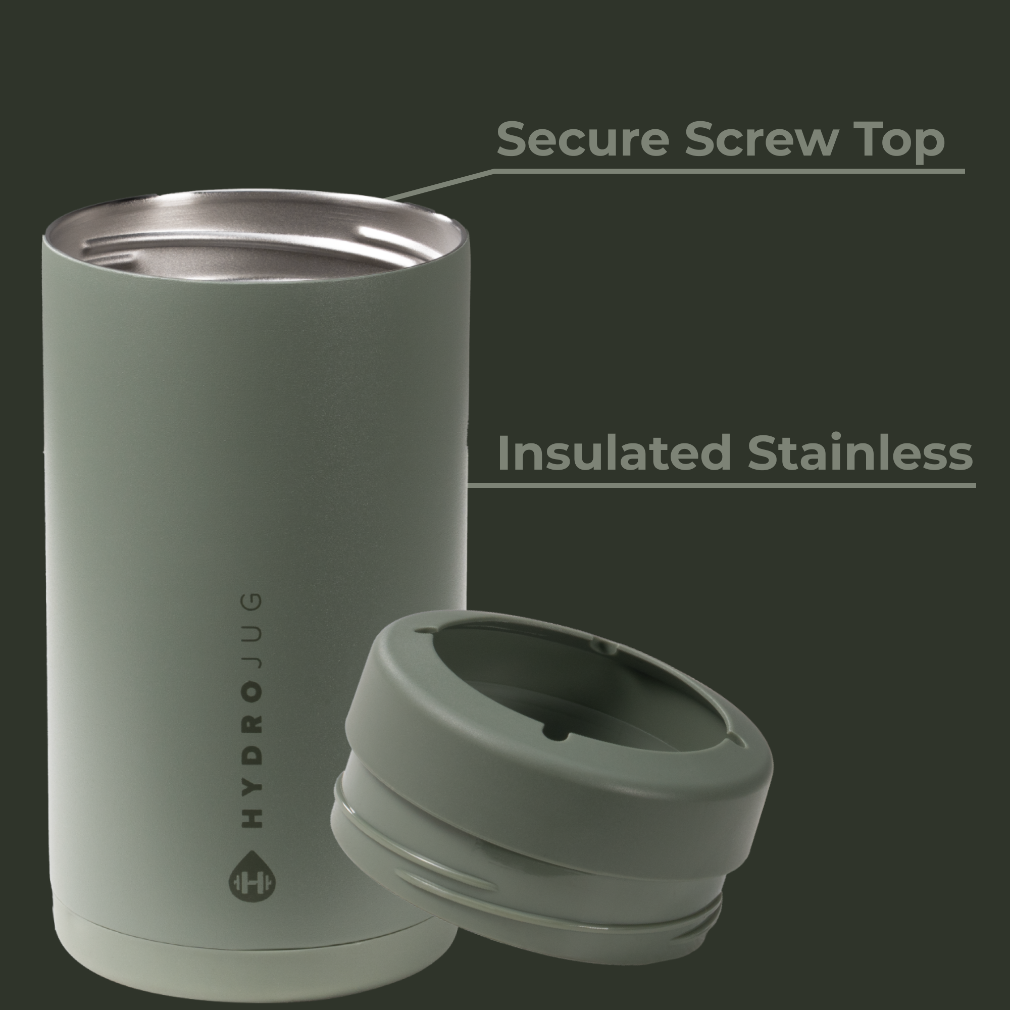 Courtyard Can Cooler 16oz Insulated Stainless with Screw Top