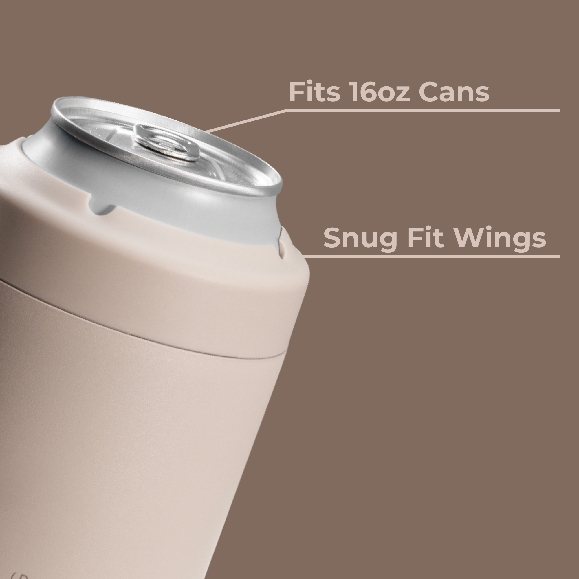 Dune Can Cooler Fits 16oz Cans with Snug Wings