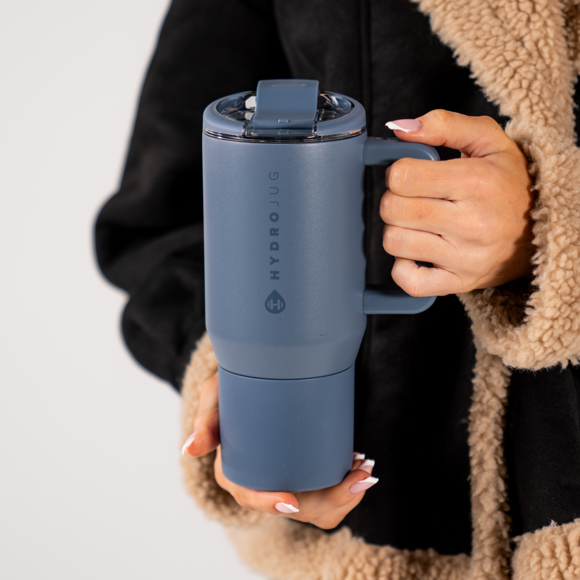 HydroJug Cascade Coffee Traveler 20oz with Handle and Flip-Top Lid