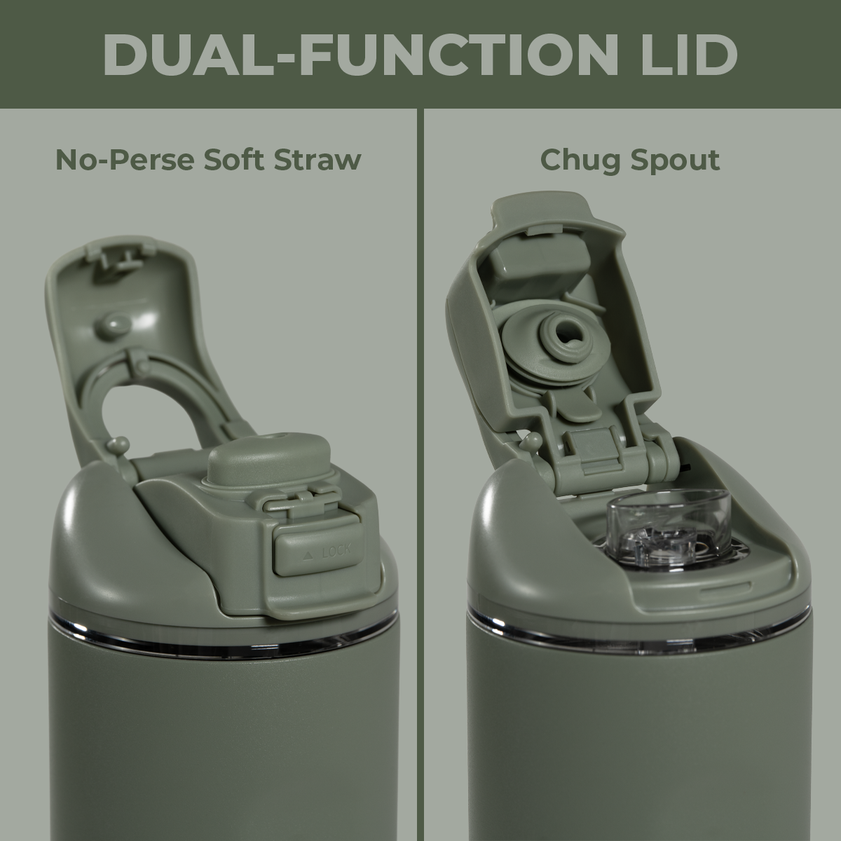 Courtyard 24oz Ease2o Lid: Soft Straw and Chug Spout Options