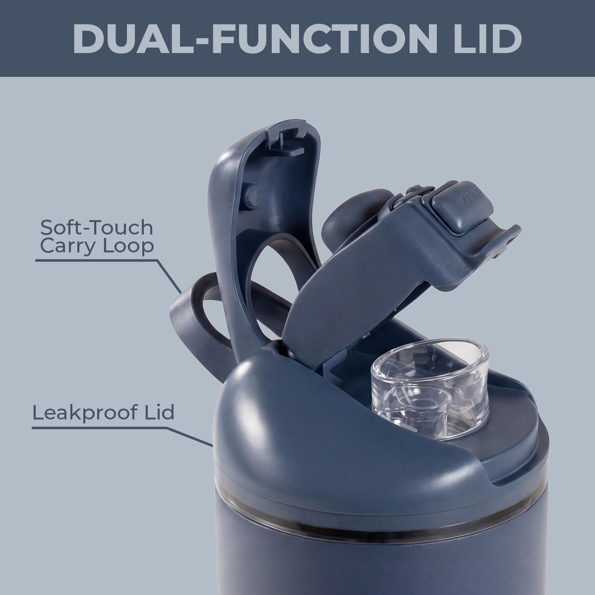 Cascade Ease2o 32oz Dual-Function Lid with Soft-Touch Carry Loop