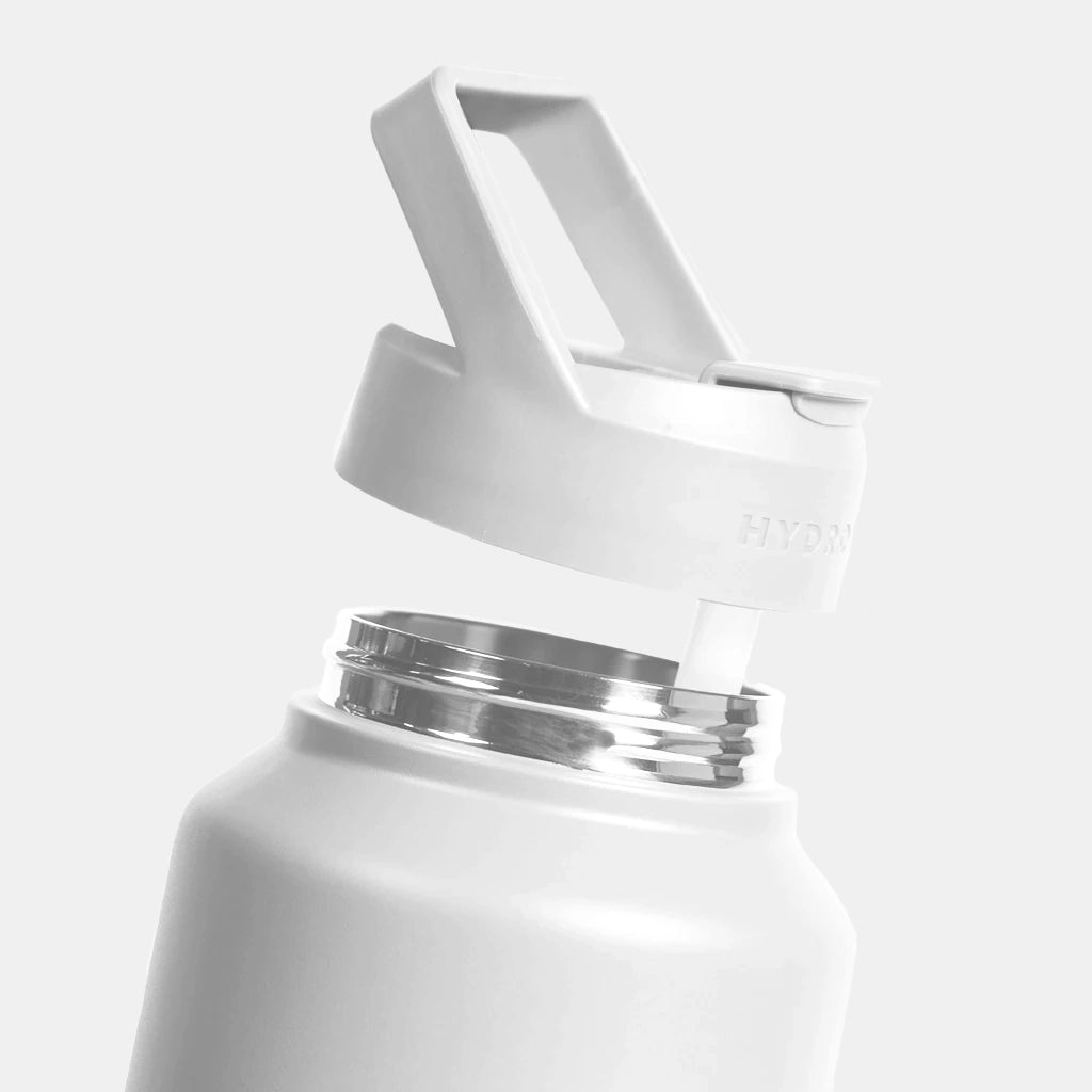 White Sport (64oz) with Open Lid and Straw