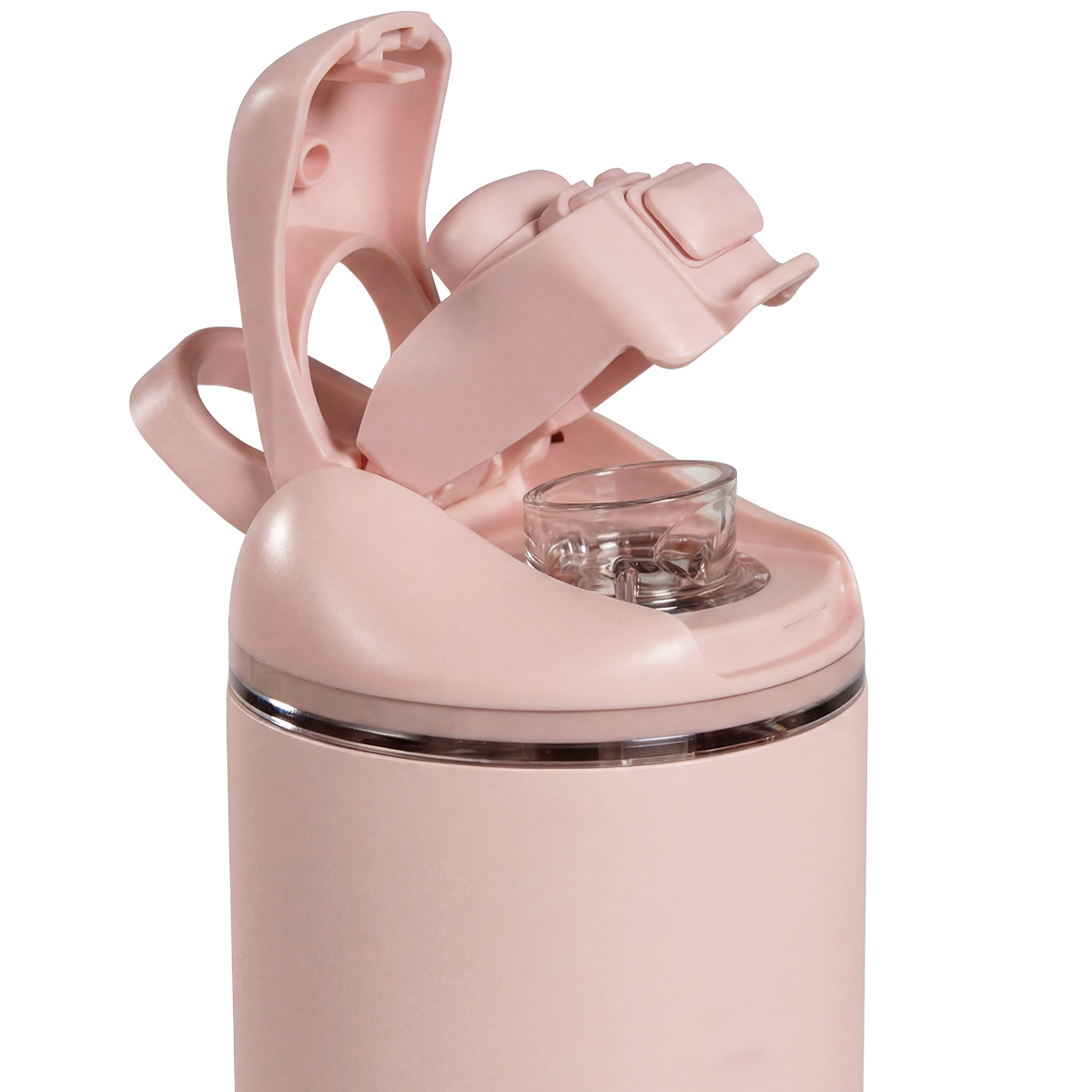 Close-up of HydroJug Ease2o Straw and Chug Lid in Dusty Rose 24oz