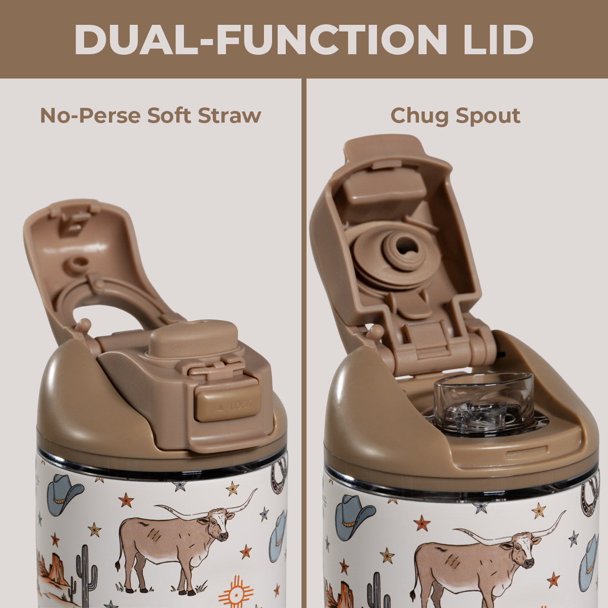 Mesa 24oz Ease2o Lid: Soft Straw and Chug Spout Options