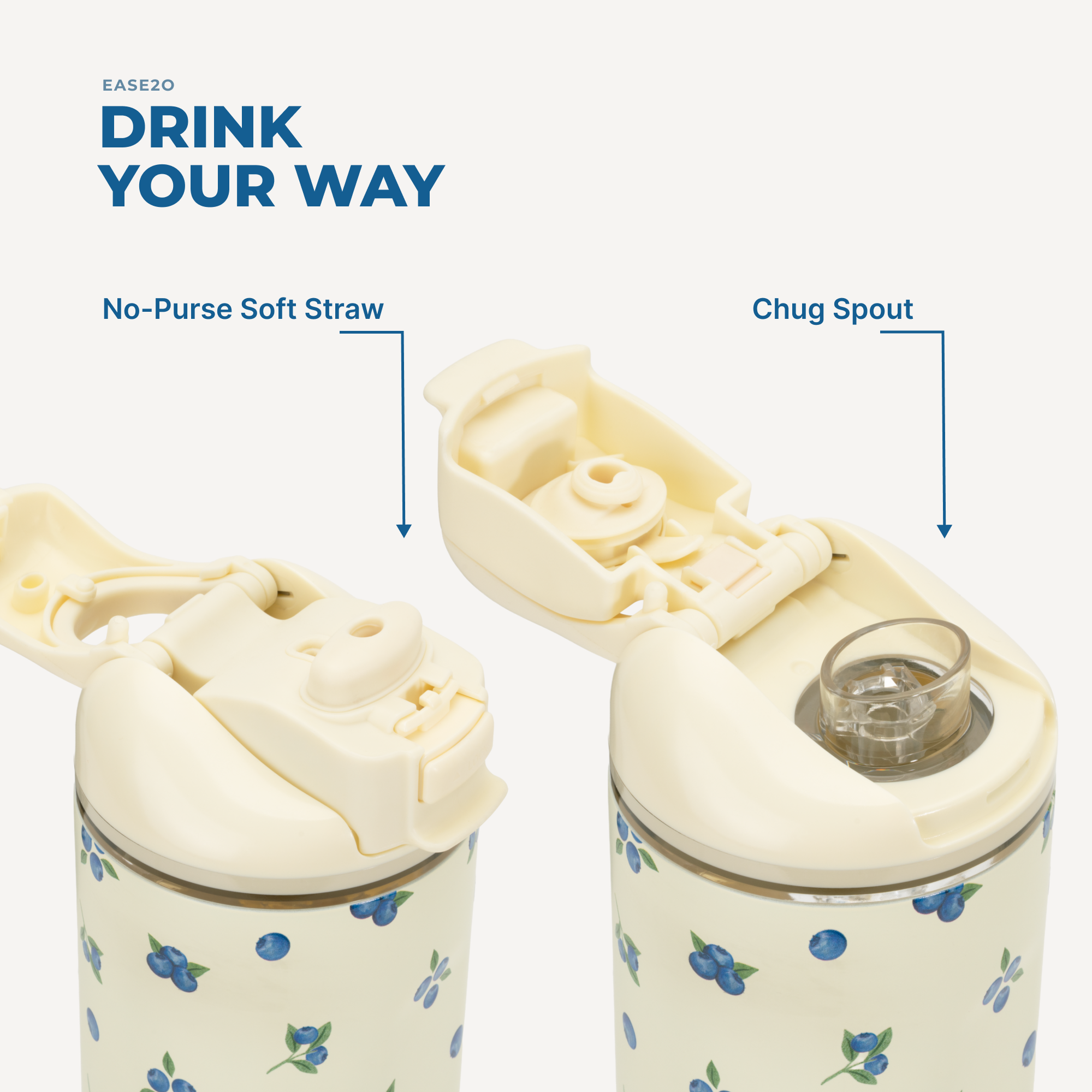 Freshly Pick'd 32oz Ease2o Lid: No-Purse Soft Straw and Chug Spout