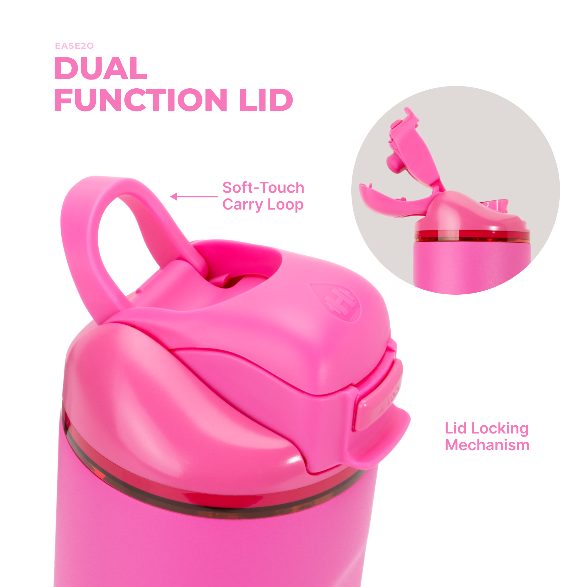 Razzle Ease2o 32oz Dual-Function Lid with Soft-Touch Carry Loop 