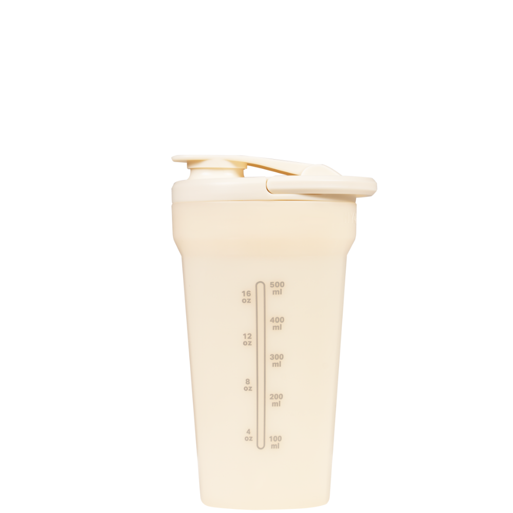 Cream Single Wall Shaker 20oz with Measures in oz and ml